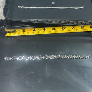 Sterling silver heart bracelet
